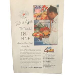Vintage 1953 Union Pacific Fresh As A Daisy Ad Advertisement